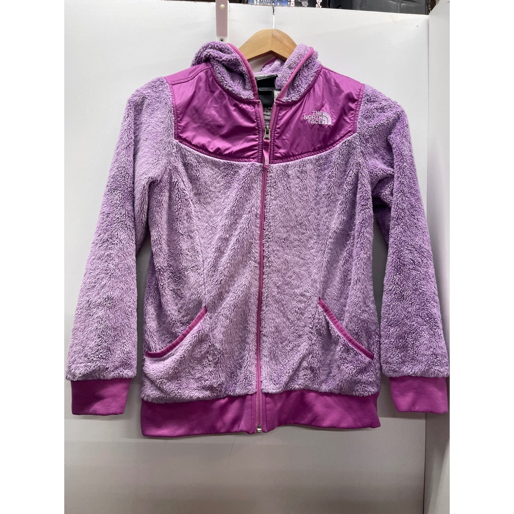 The North Face Girls Osito Fleece Full Zip Hoodie Purple Magenta Size L 14/16